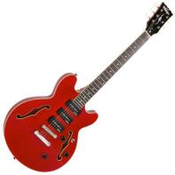 Vintage AV3PFCR AV gitár cherry red