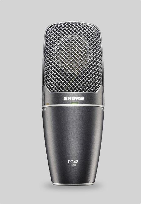 Shure PGA42-USB nagymembrános kondenzátor mikrofon USB csatlakozással