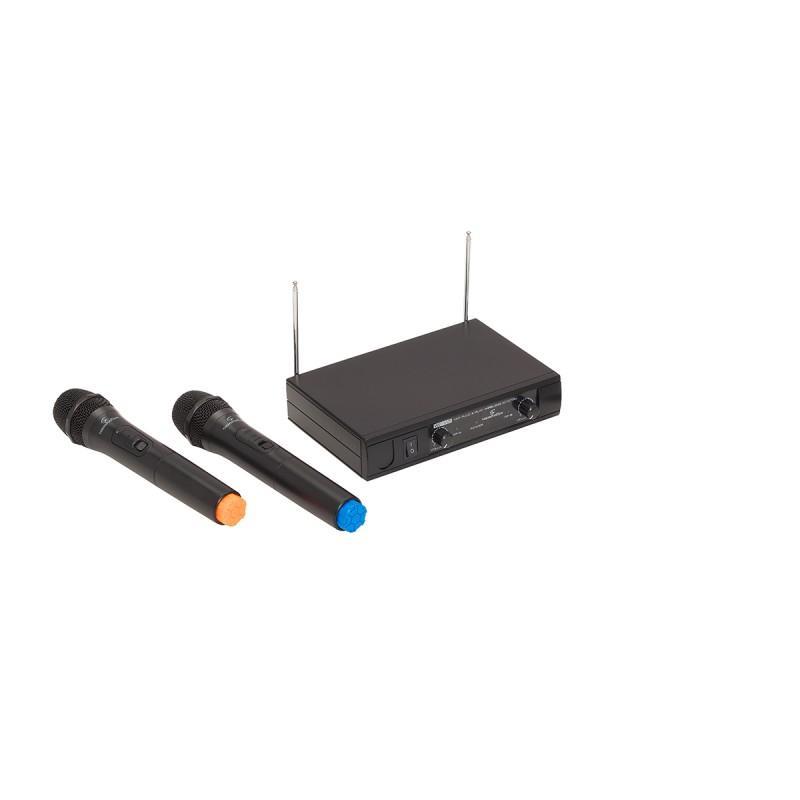 Soundsation WF-V21HHA - Dual VHF Plug and Play vezetéknélküli mikrofonszett 2 kézi mikrofonnal (213.0 MHz - 215.5 MHz