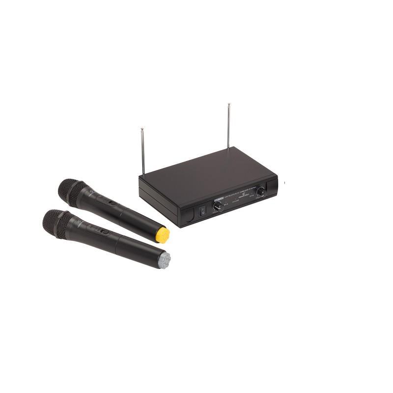 Soundsation WF-V21HHB - Dual VHF Plug and Play vezetéknélküli mikrofonszett 2 kézi mikrofonnal (205.75 MHz - 208.8 MHz